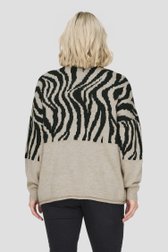 Beige trui met zwarte zebra print van Only Carmakoma voor Dames