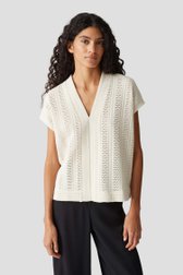 Beige truitje met opengewerkt motief van Opus voor Dames