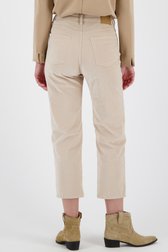 Beige velvet broek - straight fit van Opus voor Dames