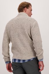 Beige wollen trui met hoge hals van Ravøtt voor Heren