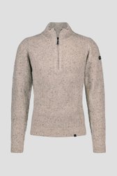 Beige wollen trui met hoge hals van Ravøtt voor Heren