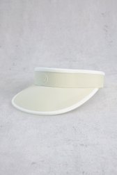 Voorkant van Beige zonneklep met witte details door Dansaert Golf Club voor Dames