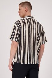 Beige-zwart gehaakt hemd - Regular fit van ONLY & SONS voor Heren