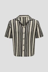 Beige-zwart gehaakt hemd - Regular fit van ONLY & SONS voor Heren