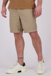Bermuda beige avec taille élastique de Ravøtt pour Hommes