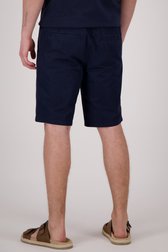 Bermuda bleu foncé avec taille élastique de Casual Five pour Hommes