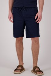 Bermuda bleu foncé avec taille élastique de Casual Five pour Hommes