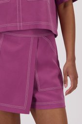 Bermuda bordeaux - jupe portefeuille de Louise pour Femmes