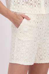 Bermuda écru en broderie anglaise de D'Auvry pour Femmes
