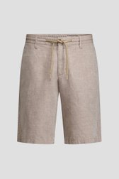 Photo produit 2 de Bermuda en lin beige à taille élastique de Upper East pour Hommes