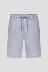 Photo produit 2 de Bermuda en lin bleu clair à taille élastique de Upper East pour Hommes