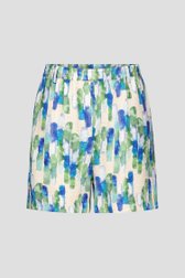 Bermuda met blauw-groene aquarelprint  van Liberty Loving nature voor Dames