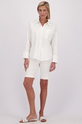 Le devant de Bermuda navy de Claude Arielle pour Femmes