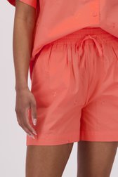 Bermuda rose corail avec broderie de Louise pour Femmes