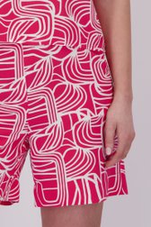 Bermuda rouge corail à imprimé blanc de Libelle pour Femmes
