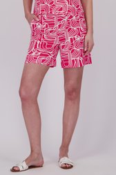 Bermuda rouge corail à imprimé blanc de Libelle pour Femmes