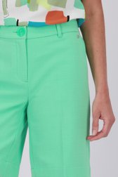 Bermuda vert avec plis de Claude Arielle pour Femmes