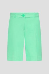 Bermuda vert avec plis de Claude Arielle pour Femmes