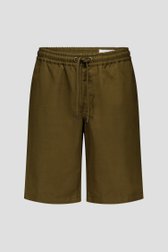 Bermuda vert foncé avec taille élastique de Casual Five pour Hommes