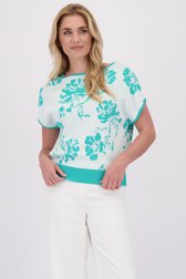 Vidéo de Pull jacquard écru à motif floral vert de Libelle pour Femmes