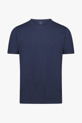 Blauw basic T-shirt met ronde hals van Ravøtt voor Heren