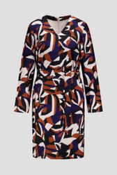 Productfoto 1 van Blauw-bruin kleed met lange mouwen door Claude Arielle voor Dames