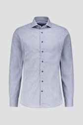 Productfoto 3 van Blauw gemêleerd hemd - Slim fit door Michaelis voor Heren