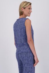 Blauw gemêleerde mouwloze top van Claude Arielle voor Dames