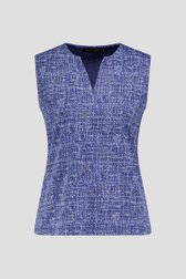 Blauw gemêleerde mouwloze top van Claude Arielle voor Dames
