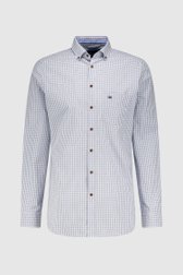 Blauw geruit hemd - Regular fit van Dansaert Blue voor Heren