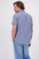 Achterkant van Blauw geruit hemd – Regular fit door Ravøtt voor Heren