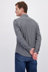 Achterkant van Blauw geruit hemd - Regular fit door Ravøtt voor Heren