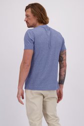 Achterkant van Blauw gestreept T-shirt  door Ravøtt voor Heren