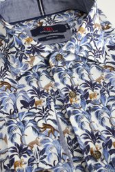 Productfoto 2 van Blauw hemd met bladermotief - Regular fit door Dansaert Blue voor Heren