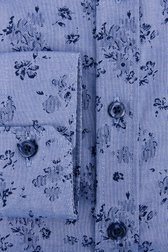 Blauw hemd met fijn bloemetjespatroon van Dansaert Blue voor Heren