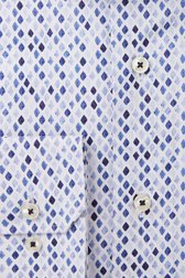 Blauw hemd met geruit patroon - Slim fit van Michaelis voor Heren