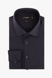 Blauw hemd met patroon - slim fit van Dansaert Black voor Heren