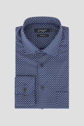 Productfoto 1 van Blauw hemd met vierkantjes - Regular fit  door Dansaert Black voor Heren