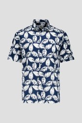 Blauw hemd met witte print - Regular fit van Casual Five voor Heren