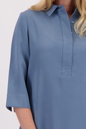 Detail van Blauw kleedje met 3/4 mouwen door Libelle voor Dames