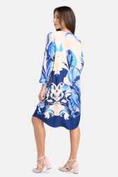 Blauw kleedje met bladerprint van Bicalla voor Dames
