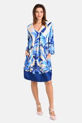 Blauw kleedje met bladerprint van Bicalla voor Dames
