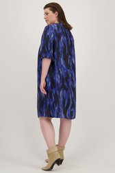 Blauw midi kleedje met print van Only Carmakoma voor Dames
