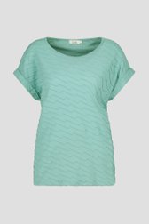 Blauw T-shirt met gegolfde textuur van Liberty Loving nature voor Dames
