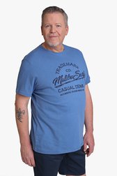 Blauw T-shirt met print van Jefferson voor Heren