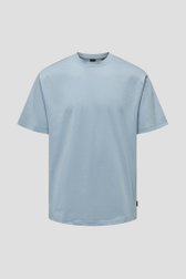 Blauw T-shirt met ronde hals van ONLY & SONS voor Heren
