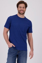 Blauw T-shirt met ronde hals van Ravøtt voor Heren
