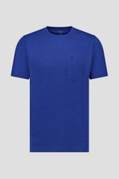 Blauw T-shirt met ronde hals van Ravøtt voor Heren