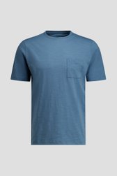 Productfoto 1 van Blauw T-shirt met ronde hals door Ravøtt voor Heren