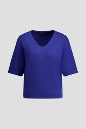 Productfoto 1 van Blauw T-shirt met structuur door Claude Arielle voor Dames